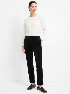 NWT Talbots Black Velvet Classic Side Zip Pants Size 10